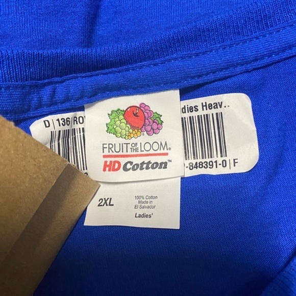 I hate Mornings Dog Fruit Of The Loom Blue T-Shirt Women’s Size 2XL - Picture 10 of 12